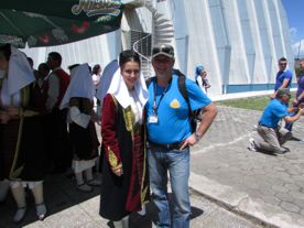 Zoran Račič- Raca in članica folklorne skupine